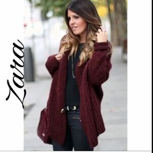 Zara Burgundy Cardigan